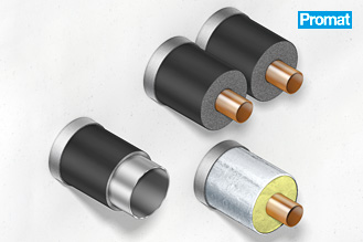 Rohrschottung mit Isolierung für nichtbrennbare Rohre
