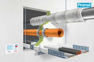 Kombinationsschott für Kabel und Rohre als Weichschott